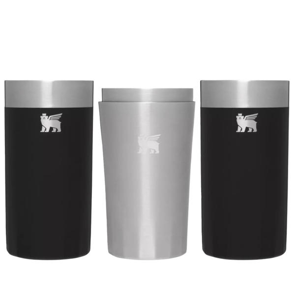 Lifted Spirits Prismatic Highball Glass + Craft Cocktail Shaker Set | 12 OZ